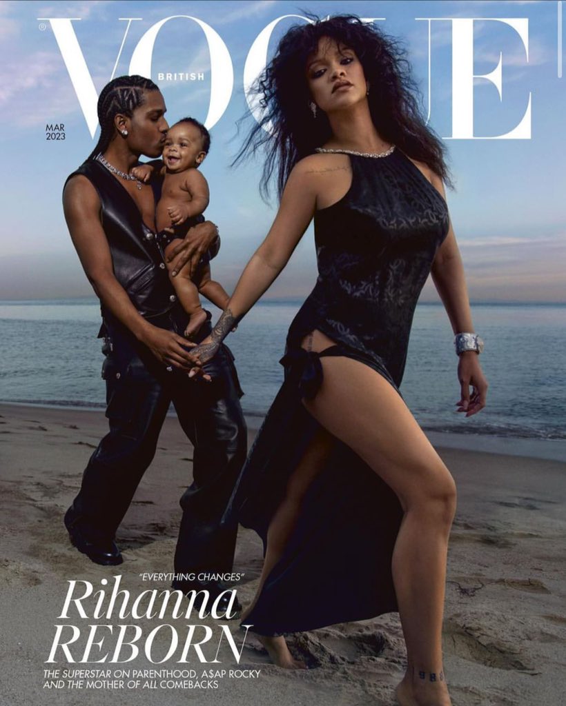 Rihanna Makes Cover Of British Vogue With Son, A$AP Rocky (Photos)