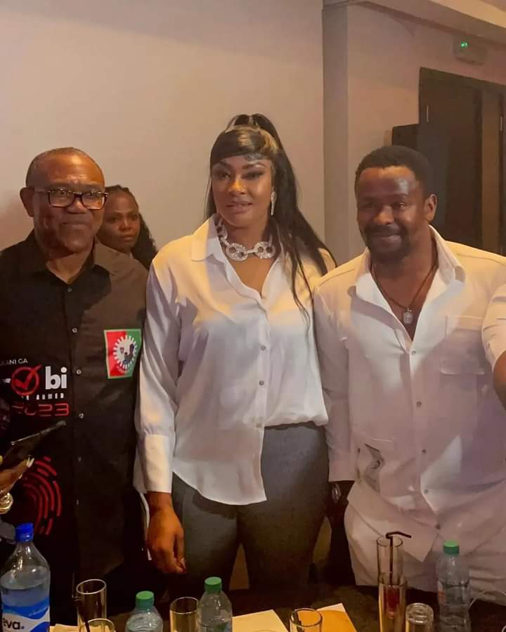Actress Angela Okorie shares Photos From Peter Obi's Meeting With The Entertainment Industry