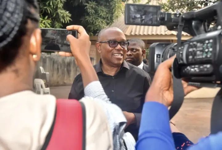Here We Go: Peter Obi Arrives Polling Unit, Optimistic Of Victory (Photos)
