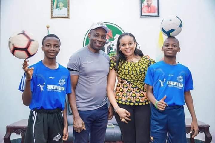 Soludo Meets 14-Year-Old Five-Time Guinness World Record Holder