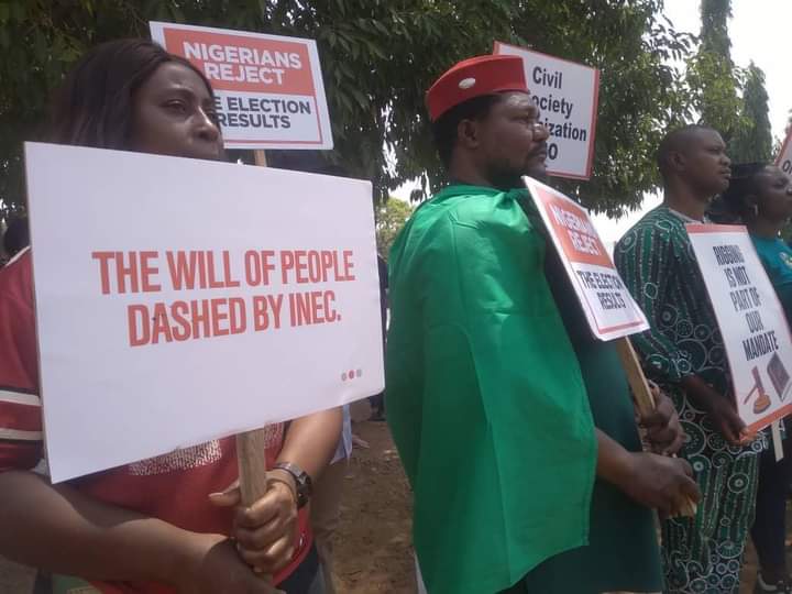 Youths Protest Election Results In Abuja (Photos)