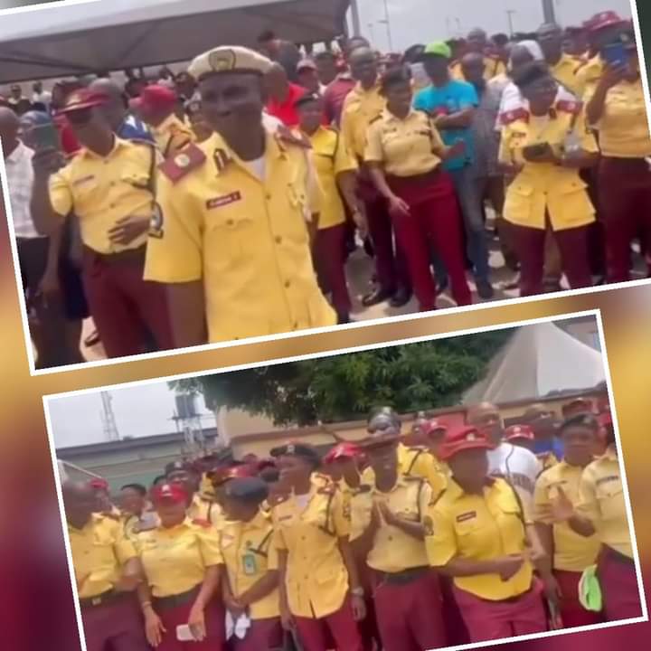 LASTMA Officers Apologize To Lagosians For Their Unruly Behavior As They Canvass Votes For Sanwo-Olu Following The Governor's Order