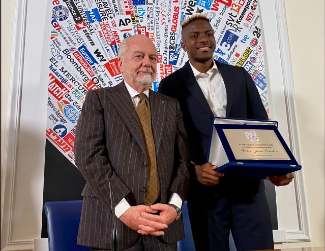 Victor Osimhen Wins 2022 Best Foreign Athlete In Italy Award