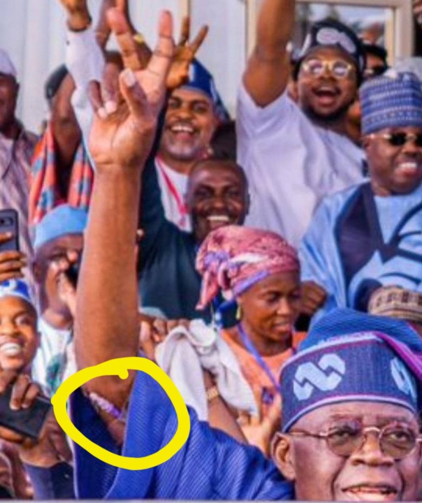 Tinubu's Arrival: Shehu Sani Reacts Over Syringe Seen on Tinubu’s Arm While Raising It In Abuja