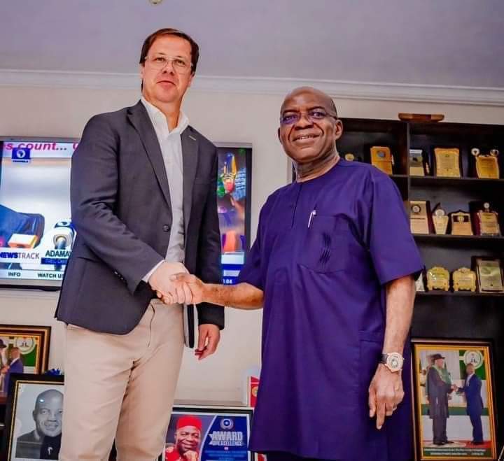 Julius Berger MD, MTN visit Abia State Governor-elect Dr Alex Otti 