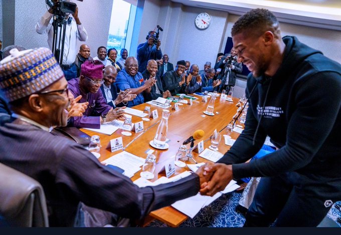 Buhari Celebrates Anthony Joshua’s Victory Over Jermaine Franklin