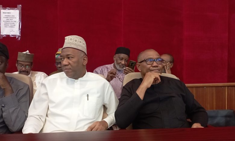BREAKING: Obi, Datti Arrive Tribunal, Monitor Proceedings [PHOTOS]
