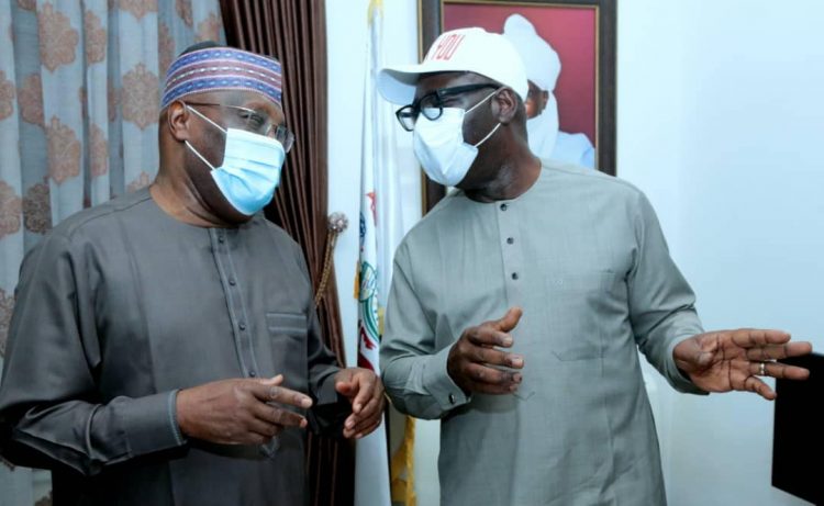 BREAKING: Atiku and Obaseki Arrive Venue of PDP’s Reception for New and Returning Governors