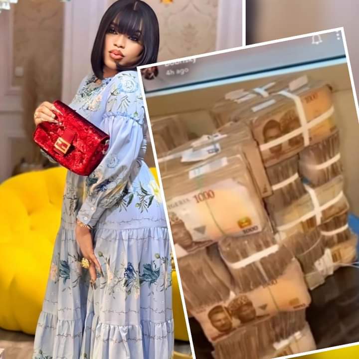 Bobrisky Shows Off N15million Received From Boyfriend
