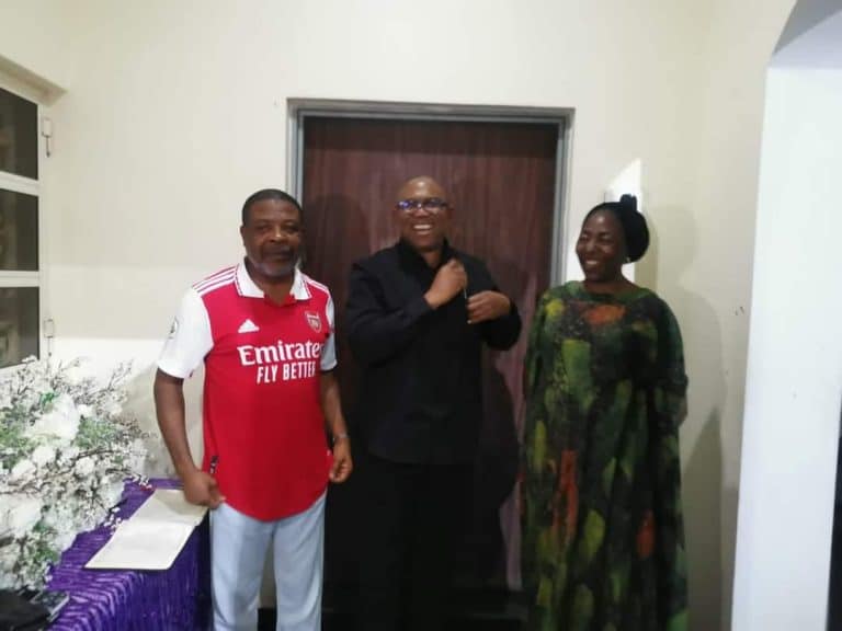 Peter Obi Pays Condolence Visit To Emeka Ihedohia Over Mother’s Death [Photos]