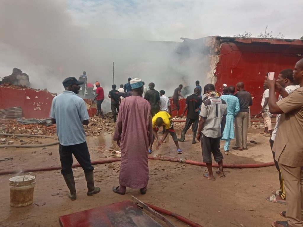 Just In: Fire Razes Carpet Warehouse In Kano [Photos]