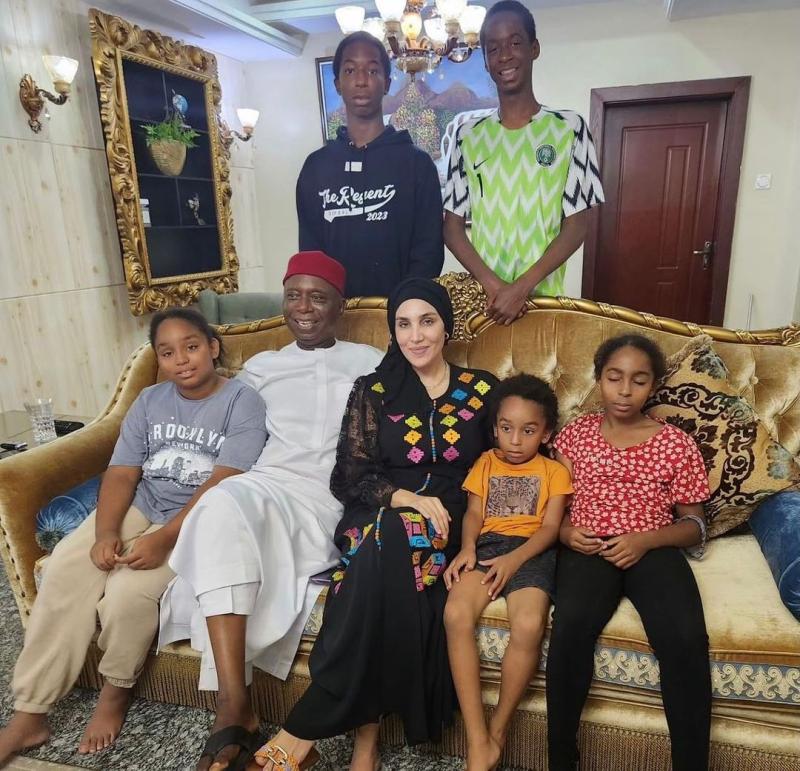 Ned Nwoko Reunites With Estranged Wife, Laila For Eid Celebration