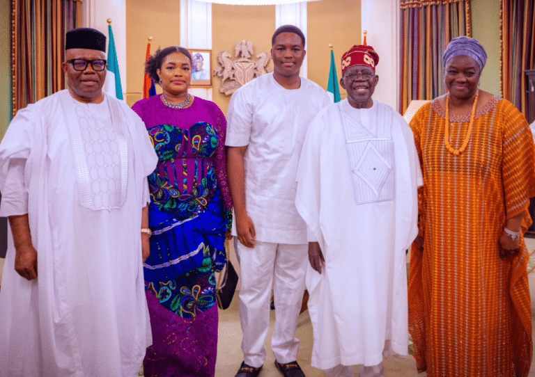 President Tinubu Welcomes Senate President, Akpabio At Presidential Villa [Photos]