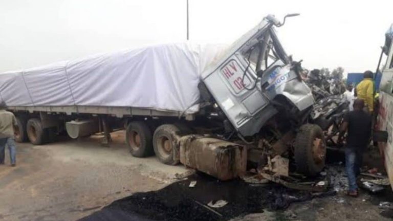11 Lost Their Lives As Dangote Truck Collides With Passenger Bus In Edo