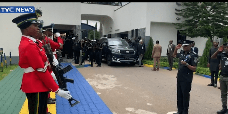 BREAKING: Acting IGP Egbetokun Arrives Police Headquarters [Video