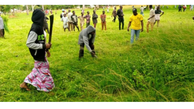 Eid-El-Kabir: Christians Join Muslims To Clear Grass On Kaduna Praying Ground