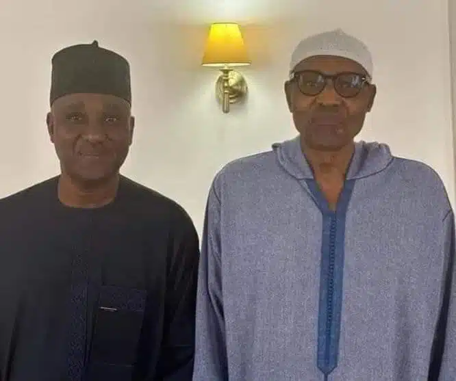 House Of Reps Speaker, Abbas Visits Buhari In London [Photos]
