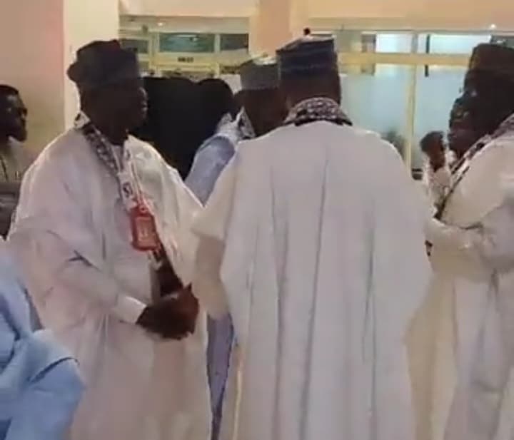 BREAKING: Senators Backing Akpabio Already Dressed And Ready For NASS Inauguration