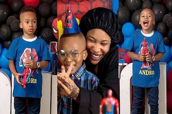 My son says I'm best dad in the world', Tonto Dikeh celebrates self on Father's day