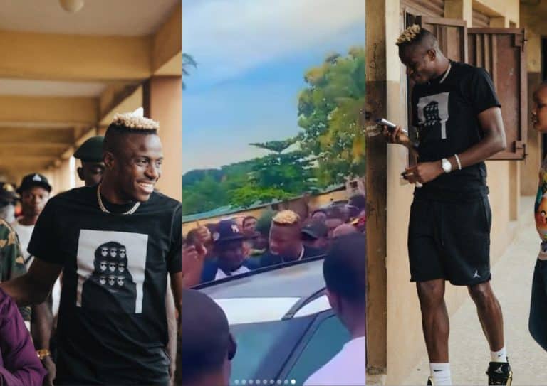 Victor Osimhen ‘Mobbed’ In Lagos Primary School [Video]