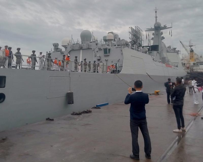 Nigerian Navy Speaks On Berth Of Chinese Warship Seen In Lagos