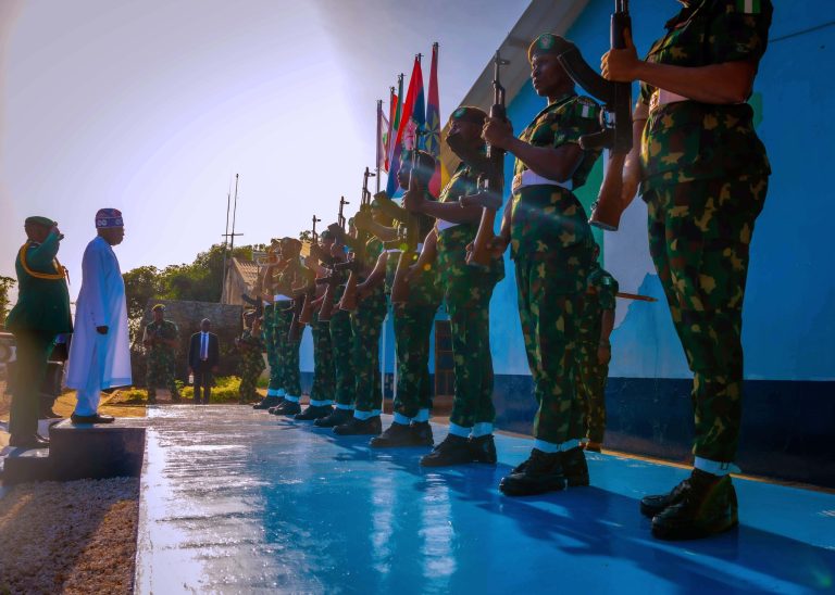 Tinubu Visits Nigerian Troops In Guinea-Bissau [Photos]