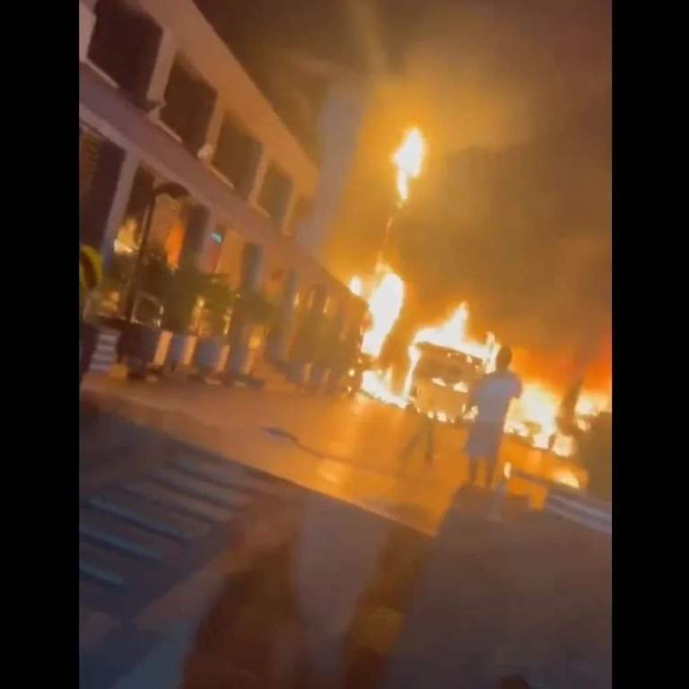 Just In: Soprom Hotel, Onitsha On Fire