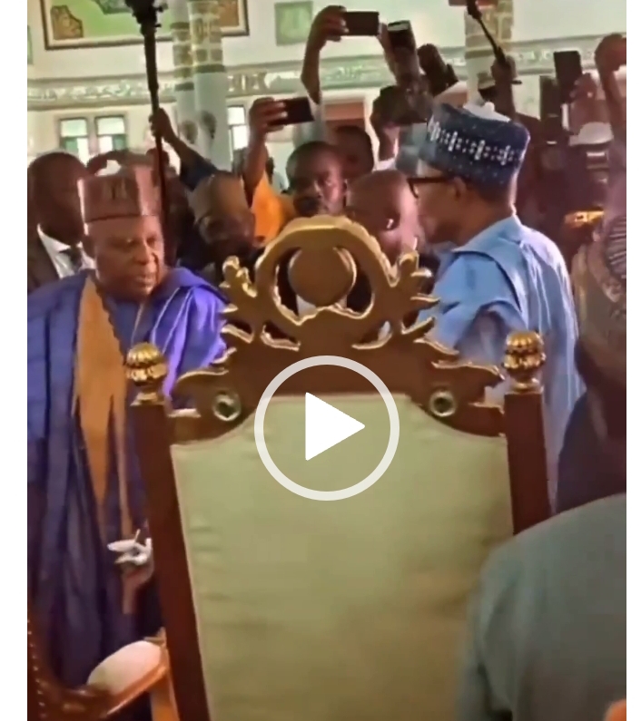 Moment VP Shettima Offered Buhari His Seat At Event (Video)