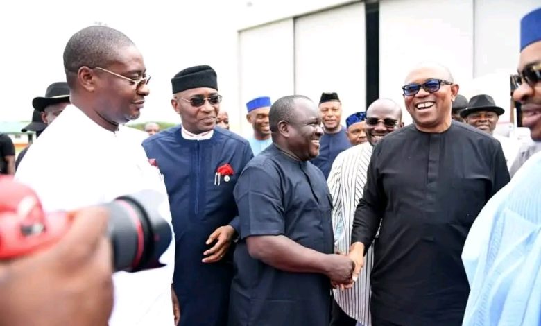BREAKING: Peter Obi, Obasanjo Storm Akwa Ibom for Late Prelate Mbang’s Burial [PHOTOS]