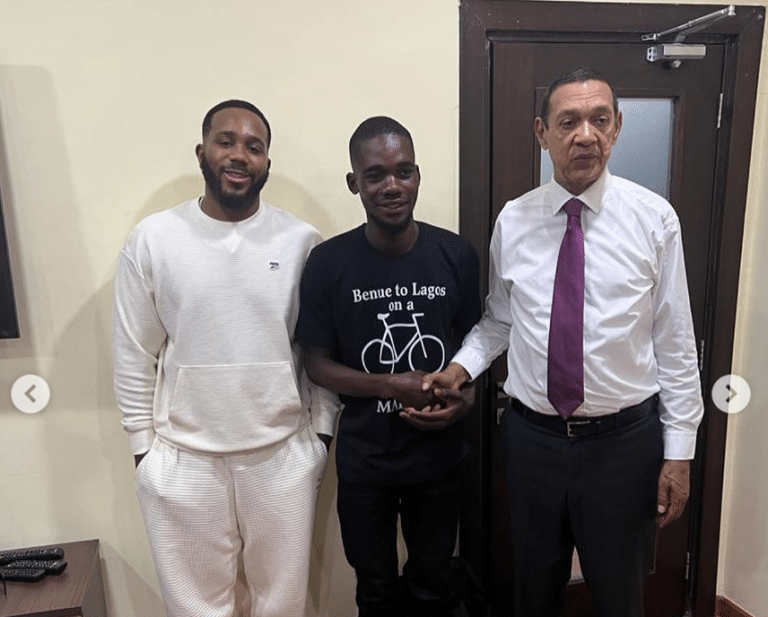 Murray-Bruce Meets Kiddwaya, Davido’s Fan Who Cycled From Benue