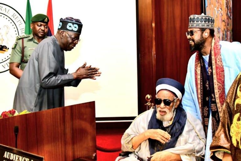 BREAKING: Tinubu Meets Sheikh Dahiru, Other Islamic Leaders Over Niger Crisis [Photos]