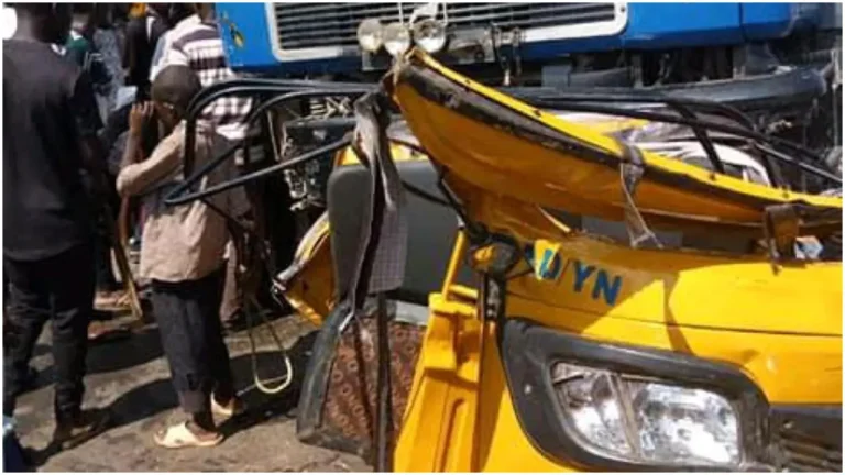 Three Confirmed Dead As Truck Rams Into Tricycle In Ogun