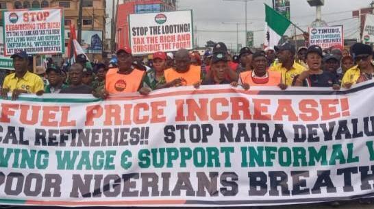 Kano: NLC, TUC stage peaceful protest against Tinubu’s subsidy policy