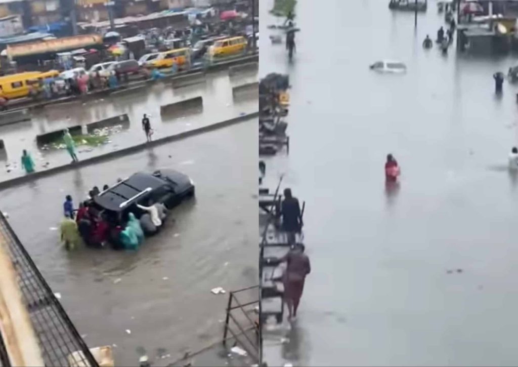 Flood Sweeps Away Okada Rider In Lagos