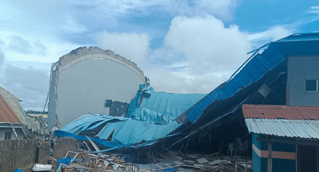 BREAKING: Pastor Killed, Four Injured As Church Building Collapses In Benue [PHOTO]