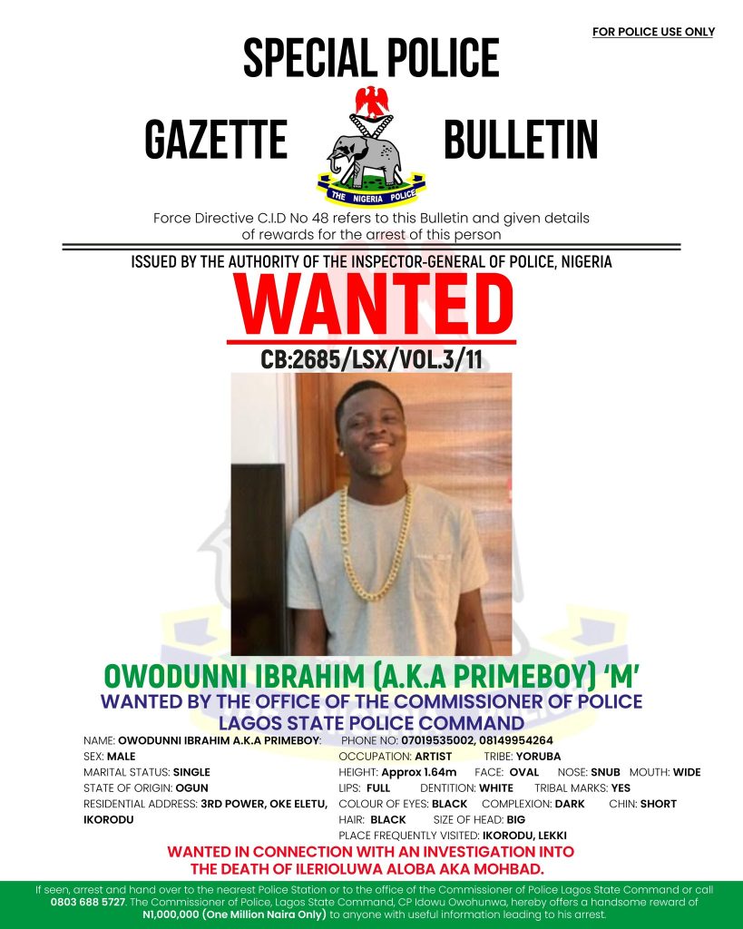 Primeboy: What You Should Know About Suspect In Mohbad’s Death Case