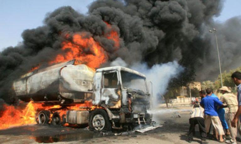 Fire Razes 11 Vehicles As Tanker Explodes  In Lagos