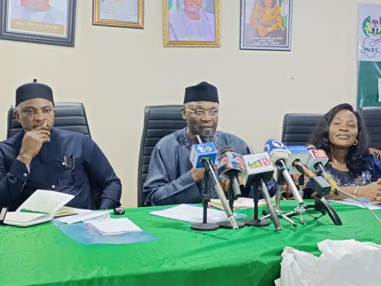 INEC Chair, Yakubu Storms Imo For Crucial Meeting – [Photos]