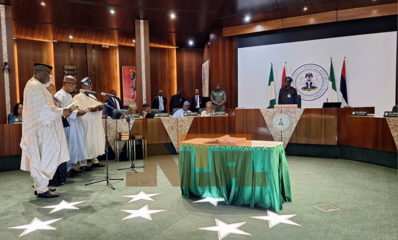 Tinubu Swears-in Eight New Permanent Secretaries