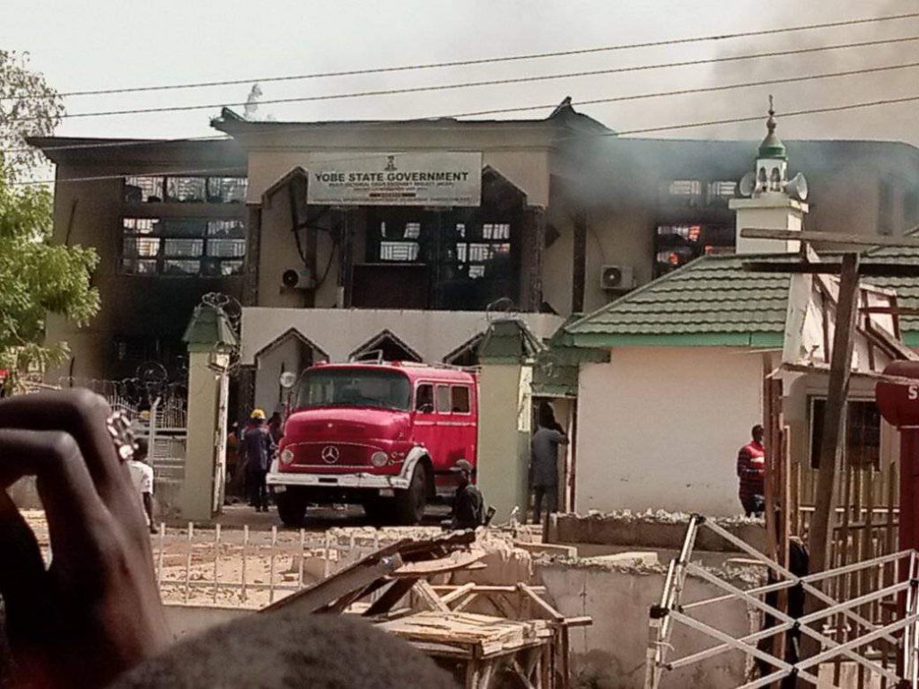 Just In: Fire Guts World Bank Project Office In Yobe [Photo]