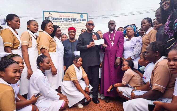 Peter Obi Donates N20 Million To Missionary Hospital In Enugu