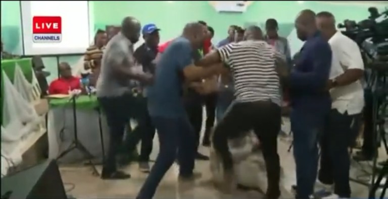 Imo Election Results: Watch Moment Labour Party Agent Was Beaten, Bundled Out Of Imo Collation Centre 
