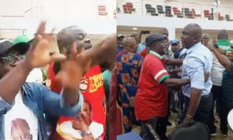 Chaos Erupts At Stakeholders Meeting In Imo, As INEC Commissioner For South East Asks The Media To Put Off Their Cameras [VIDEO]