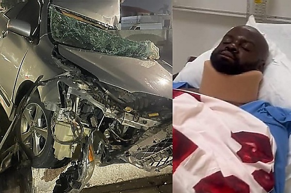 Just In: Popular Nollywood Actor, Kelechi Udegbe Survives Car Crash [PHOTOS]
