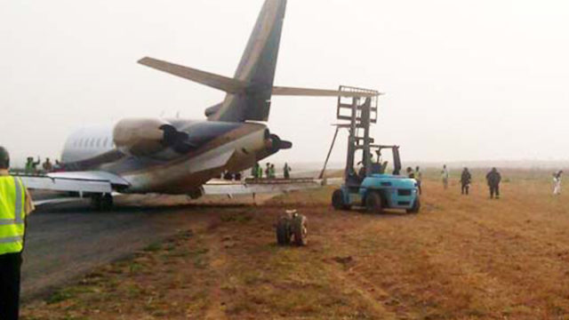 Tinubu’s Minister, Others Escape Death As Private Aircraft Skids Off Runway At Ibadan Airport