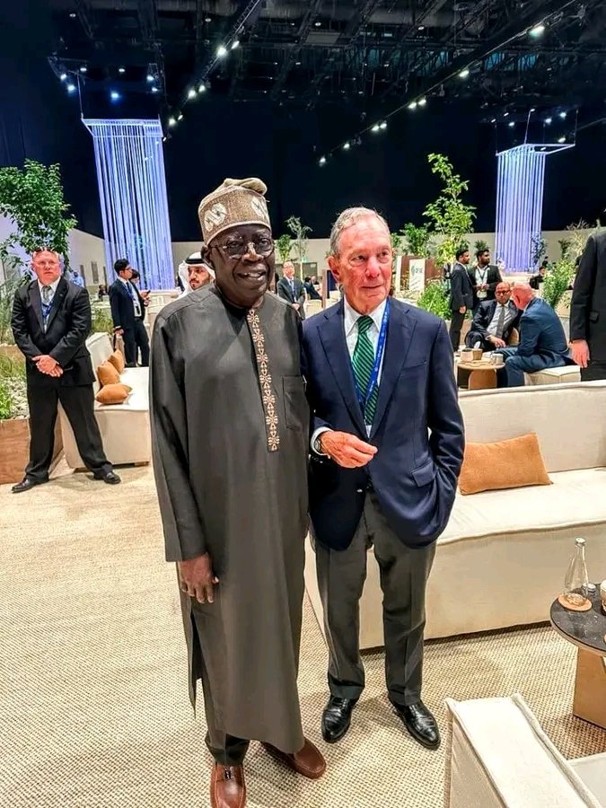 Tinubu Meets Bloomberg At COP28 Summit