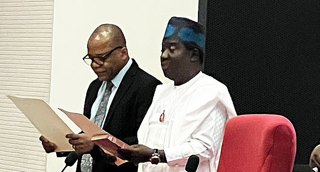 BREAKING: Ex-Minister, Simon Lalong, Sworn in as Senator [VIDEO]