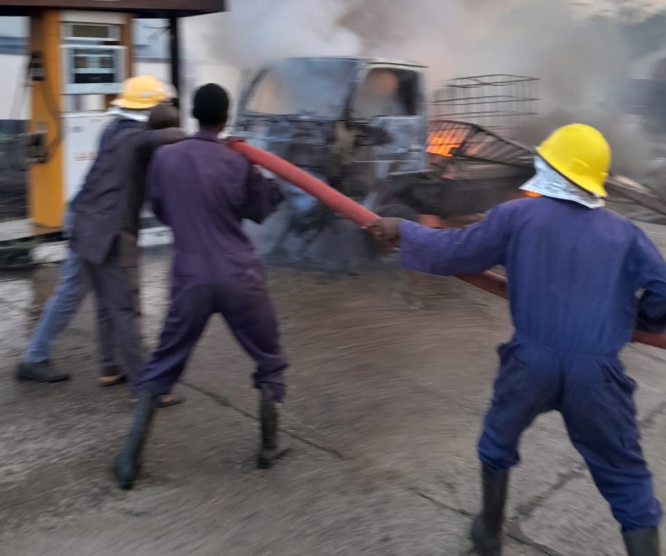 Two Vehicles Burn As Fire Guts Petrol Station In Kwara