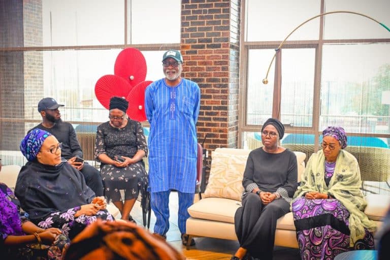 Remi Tinubu, VP Shettima’s Wife Visit Akeredolu’s Family In Ibadan