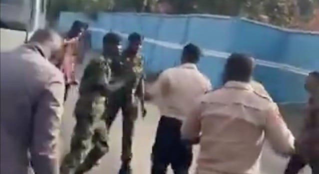 Drama As Soldiers, FRSC Officers Fight Dirty In Lagos [Video]